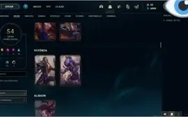 Conta lol lvl 157 com 54 skin é  71 champs
