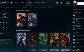 CONTA LEAGUE OF LEGENDES desde 2010