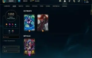 Conta gold com skin