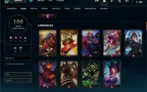 Conta gold com skin