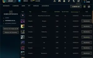 Conta Platina 2 com 27 Champs e 12 Fragmentos