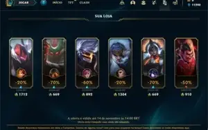 Conta Platina 2 com 27 Champs e 12 Fragmentos