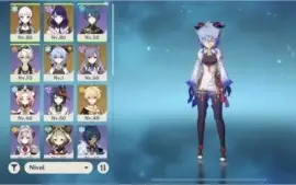 Ar46. Ayaka + cortadora, Raiden s. + espinha, ganyu + harpa