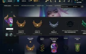 Ouro 4 com TODOS os champs e 408 Skins  (TOP / JG)