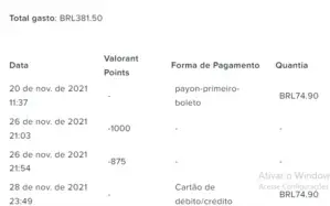 conta valorant (lvl45; prata 1; 381 reais gastos)