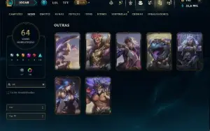 Mestre com TODOS os Champs e 64 Skins ( 208 PDL )
