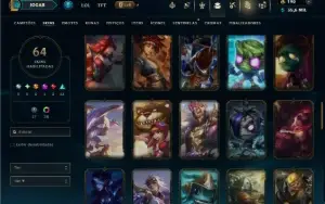 Mestre com TODOS os Champs e 64 Skins ( 208 PDL )