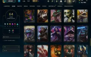 Mestre com TODOS os Champs e 64 Skins ( 208 PDL )