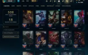 Mestre com TODOS os Champs e 64 Skins ( 208 PDL )