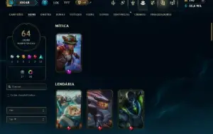 Mestre com TODOS os Champs e 64 Skins ( 208 PDL )