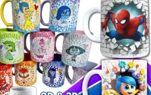 Pack Sublimação Para Canecas + De 100.000 + Divertidamente 2