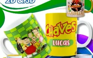 Pack Sublimação Para Canecas + De 100.000 + Divertidamente 2