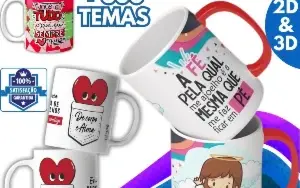 Pack Sublimação Para Canecas + De 100.000 + Divertidamente 2