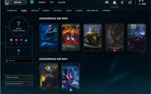 Conta Ouro 3 com 38 Champs e 7 Skins + 1 Espolio de skin
