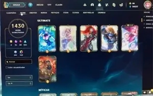Conta league of legends com mais de 1.400 skins