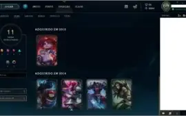 CONTA LOL / ELO PLATINA 2 / 53 CAMPEÕES / 11 SKINS