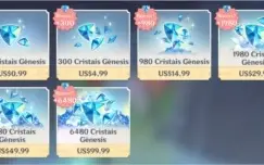 Conta genshin - Diluc + Zhongli + Espada celestial