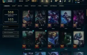 Unranked com 80 Champs e 147 Skins ( SERVIDOR DA OCEANIA )