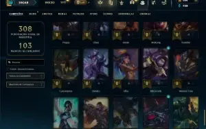 Unranked com 80 Champs e 147 Skins ( SERVIDOR DA OCEANIA )