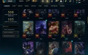Unranked com 80 Champs e 147 Skins ( SERVIDOR DA OCEANIA )