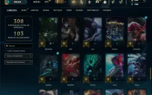 Unranked com 80 Champs e 147 Skins ( SERVIDOR DA OCEANIA )