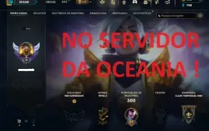 Unranked com 80 Champs e 147 Skins ( SERVIDOR DA OCEANIA )