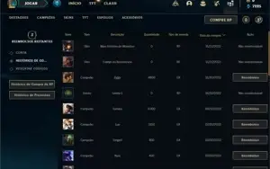 Conta Platina 4 com 27 Champs e 2 Skins + 9 Fragmentos