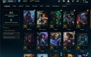 Conta Platina 4 com 27 Champs e 2 Skins + 9 Fragmentos