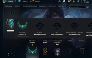 Conta Platina 4 com 27 Champs e 2 Skins + 9 Fragmentos