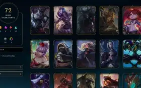 CONTA LOL - LVL 109 - 135 Champions - 72 Skins - FULL ACESSO