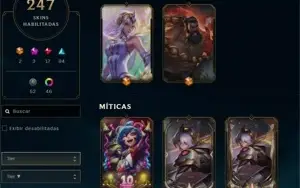 CONTA LOL 🌟 GOLD 4 🌟 250 SKINS 🌟 TODOS CAMPEOES