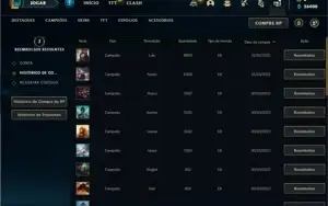 Conta ouro 2 com 26 Champs e 14 Fragmentos de Skins
