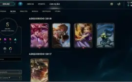 Conta lol platina 5, com 5 skins