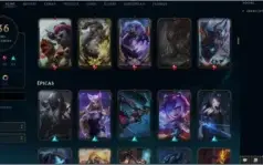 CONTA LEAGUE OF LEGENDS SESON 3 VARIAS SKINS