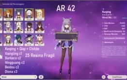 AR 42 Keqing + Childe + Qiqi