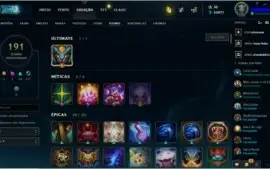 Conta no LOL lvl170 todos os champs! Mais de 140 skins