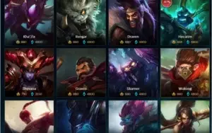 conta com 110 champions, 26 skins e 19k de EA + brinde