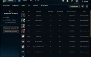 Conta Unranked com 191 Skins e 149 Champs