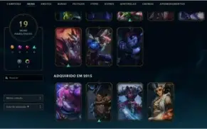 Conta LoL Platina 1 50wins mmr de diamond barata