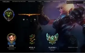 Conta LoL Platina 1 50wins mmr de diamond barata