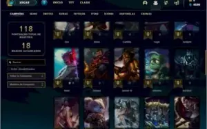 Conta platina 2 com 28 skins e 48 champs