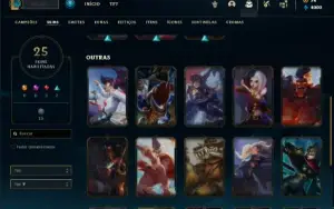 Conta ouro 4 com 65 Champs e 25 Skins