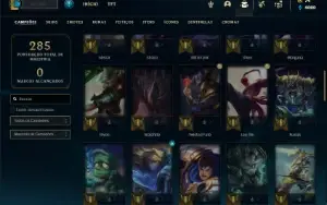 Conta ouro 4 com 65 Champs e 25 Skins