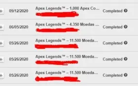 Conta Apex Legends level 52 | 54 skins lendarias