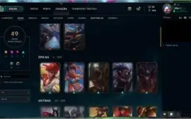 Conta LOL com muitos champs!
