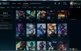 Conta LOL com muitos champs!