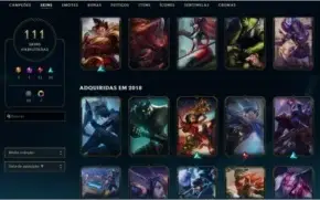 Conta de lol 111 skins