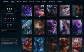 Conta de lol 111 skins