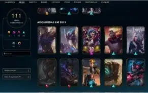 Conta de lol 111 skins
