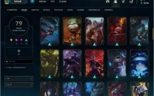 Conta platina 2 com 130 champs e 79 skins